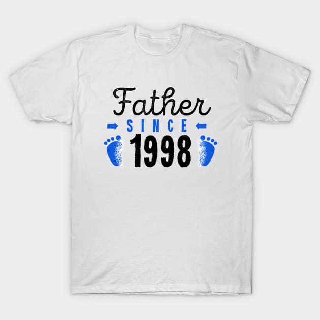 Father Since 1998 Best Dad Ever Happy Fathers Day T-Shirt by rjstyle7